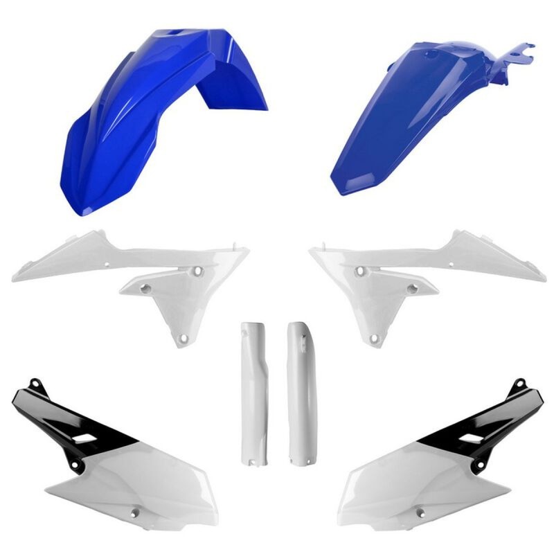 POLISPORT KOMPLET PLASTIKÓW (FULL KIT) YAMAHA WR 250F '15-'19; WR 450F '16-'18 W ZESTAWIE OSŁONY AMORTYZARORÓW (8398200001) KOLOR NIEBIESKO BIAŁY OEM
