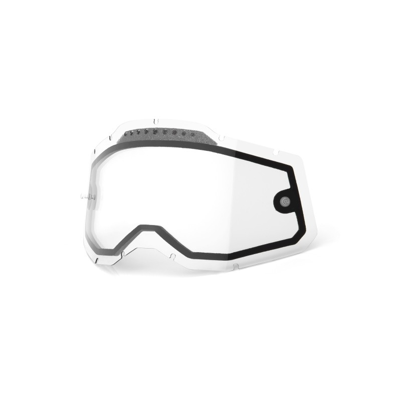 100 PROCENT RC2/AC2/ST2 REPLACEMENT LENS - VENTED DUAL PANE CLEAR - SZYBA/SZYBKA/SZYBKA DO GOGLI RACECRAFT 2/ACCURI 2/STRATA2 PODWÓJNA WENTYLOWANA KOLOR PRZEŹROCZYSTY STARY KOD 51008-601-01