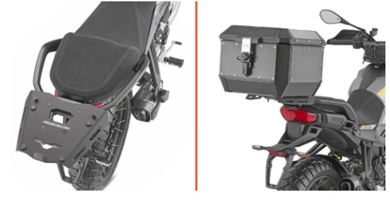 KAPPA STELAŻ KUFRA CENTRALNEGO (ANODOWANE ALUMINIUM) MOTO GUZZI STELVIO '24- ALUMINIOWY MONOKEY