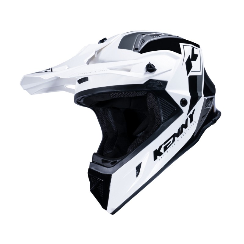 KENNY RACING WYPRZEDAŻ KASK CROSS/ENDURO MODEL TITANIUM MIPS BLACK/WHITE KOLOR BIAŁY/CZARNY ROZMIAR S ( 55 - 56 CM ) (1)