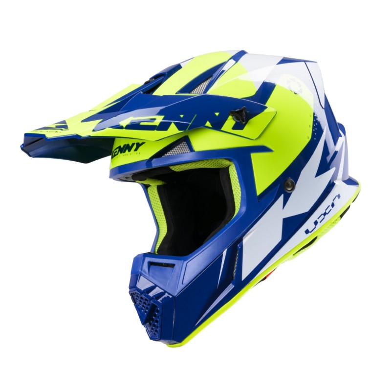 KENNY RACING WYPRZEDAŻ KASK CROSS/ENDURO MODEL TRACK NAVY KOLOR NIEBIESKI/ŻÓŁTY FLUO/BIAŁY ROZMIAR L ( 59 - 60 CM )