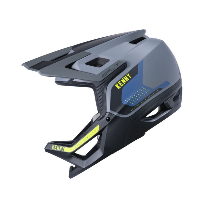 KENNY RACING WYPRZEDAŻ KASK ROWEROWY MTB MODEL SPLIT GRAPHIC GREY KOLOR SZARY/CZARNY/NIEBIESKI/ŻÓŁTY ROZMIAR XL ( 61 - 62 CM ) (1)