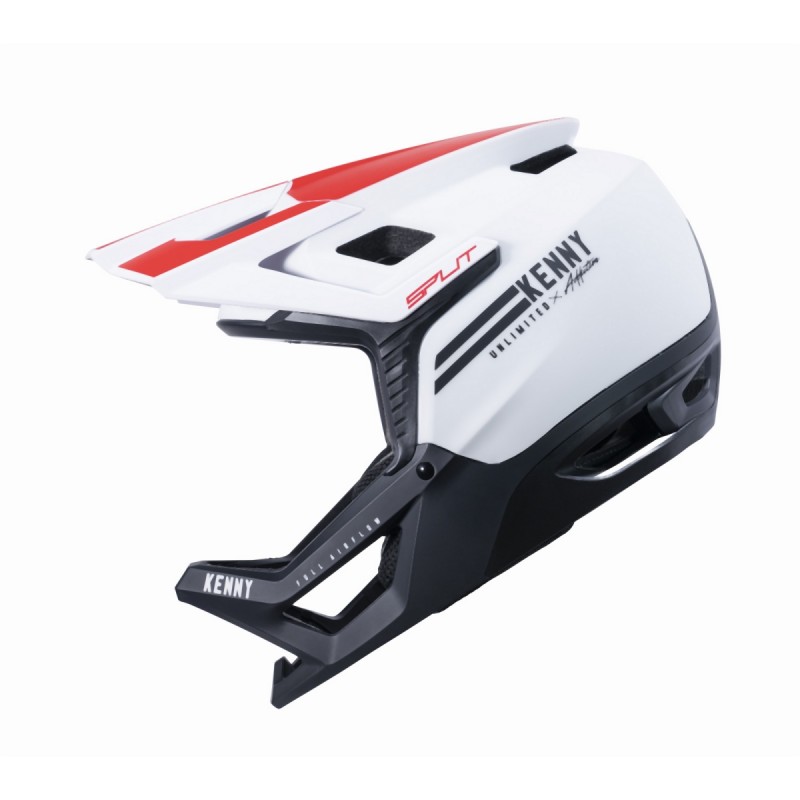 KENNY RACING WYPRZEDAŻ KASK ROWEROWY MTB MODEL SPLIT RED/WHITE KOLOR NIEBIESKI/BIAŁY/CZERWONY ROZMIAR M ( 57 - 58 CM ) (1)