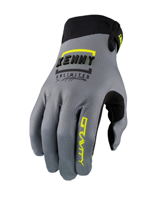 KENNY RACING RĘKAWICE CROSS/ENDURO/ROWEROWE MTB MODEL GRAVITY GREY/NEON YELLOW KOLOR SZARY/CZARNY/ŻÓŁTY FLUO ROZMIAR L