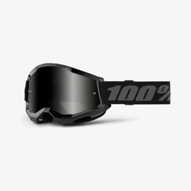 100 PROCENT GOGLE STRATA 2 SAND BLACK - SMOKE LENS - KOLOR CZARNY/SZARY SZYBKA PRZYCIEMNIANA