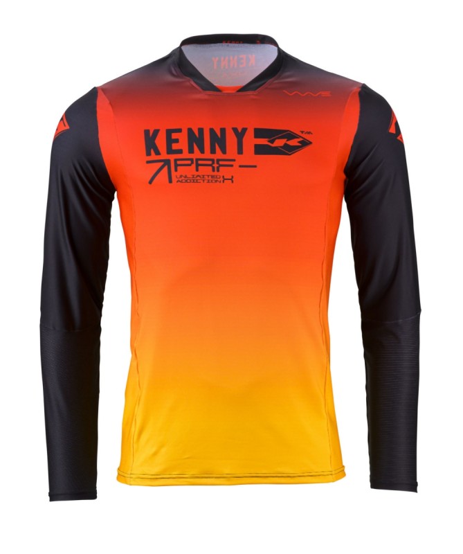 KENNY RACING WYPRZEDAŻ KOSZULKA CROSS/ENDURO MODEL PERFORMANCE WAVE RED KOLOR CZERWONY/CZARNY/ŻÓŁTY ROZMIAR L