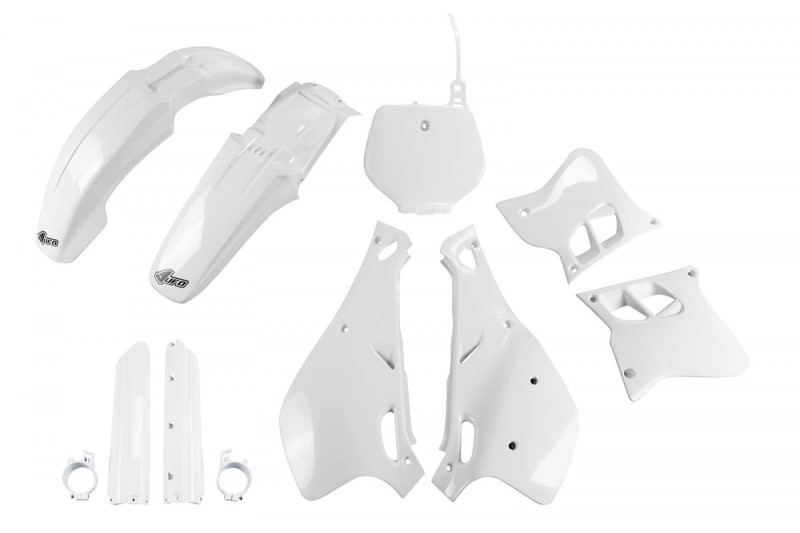 UFO KOMPLET PLASTIKÓW (FULL KIT) Z OSŁONAMI TELESKOPÓW (AMORTYZATORÓW) YAMAHA YZ 125 '93-'95 KOLOR OEM (BIAŁY) (YA295E999)