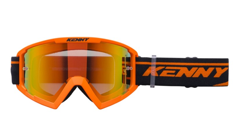 KENNY RACING GOGLE MODEL TRACK+ KID / JUNIOR / DZIECIĘCE ORANGE - RED LENS - KOLOR POMARAŃCZOWY/CZARNY SZYBKA CZERWONE LUSTRO