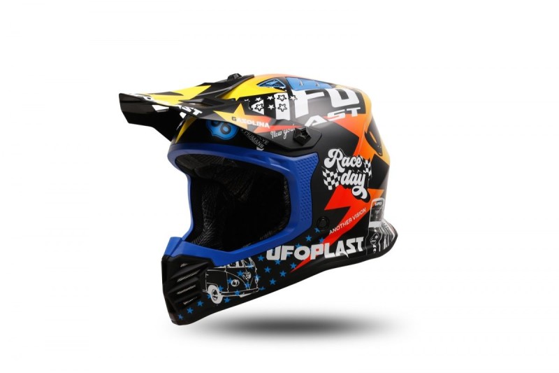 UFO KASK KOREY CROSS DZIECIĘCY / JUNIOR / KID KOLOR CZARNY / ŻÓŁTY / CZERWONY / NIEBIESKI ROZMIAR M (ECE 22R06) - KOLEKCJA 2024