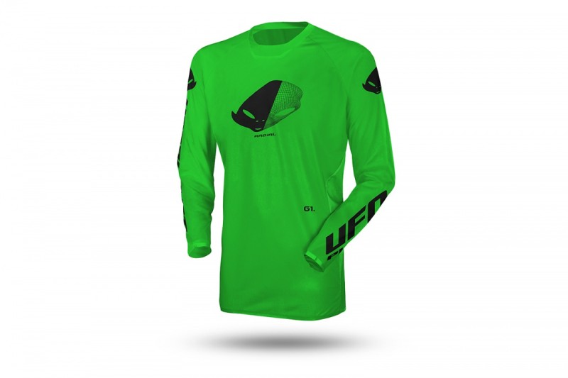 UFO 2024/09 KOSZULKA RADIAL DZIECIĘCA / JUNIOR / KID CROSS KOLOR ZIELONY FLUO ROZMIAR XXS - KOLEKCJA 2025
