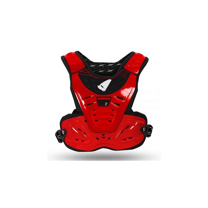 UFO 2024/09 OSŁONA KLATKI PIERSIOWEJ (ZBROJA) CHEST PROTECTOR REACTOR DZIECIĘCA / JUNIOR / KID KOLOR CZERWONY (CE LEVEL 2) - ZASTĘPUJE PT02275B - KOLEKCJA 2024
