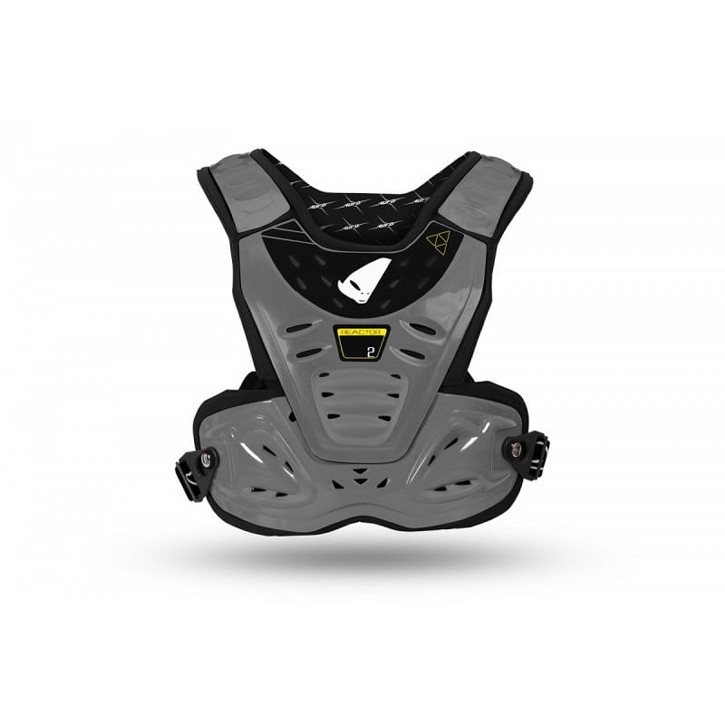 UFO 2024/09 OSŁONA KLATKI PIERSIOWEJ (ZBROJA) CHEST PROTECTOR REACTOR DZIECIĘCA / JUNIOR / KID KOLOR SZARY (CE LEVEL 2) - ZASTĘPUJE PT02275E - KOLEKCJA 2024