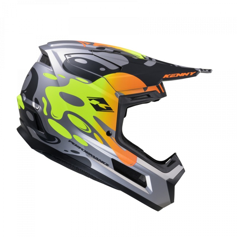 KENNY RACING KASK CROSS/ENDURO MODEL PERFORMANCE ERT STEEL MATT KOLOR SZARY/ZIELONY/POMARAŃCZOWY/CZARNY ROZMIAR XL ( 61 - 62 CM )
