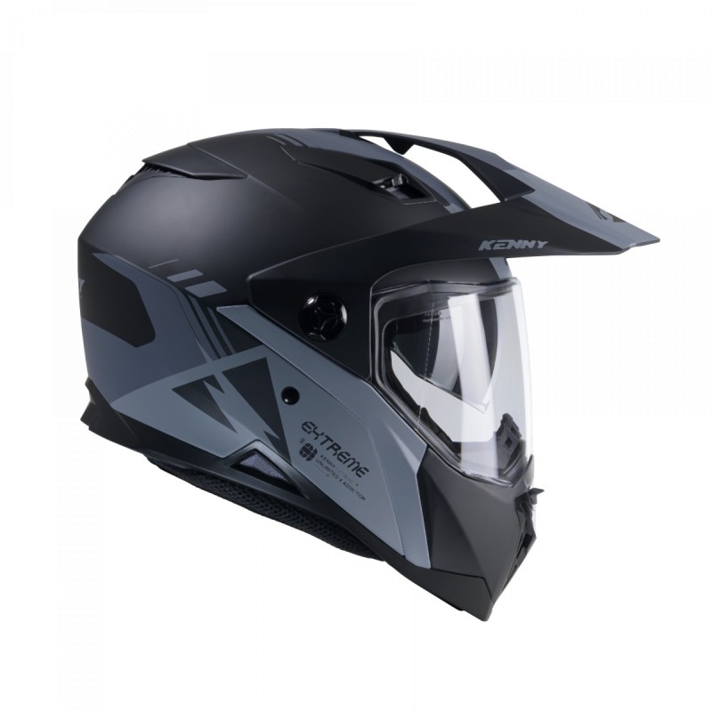 KENNY RACING KASK DUAL ADVENTURE MODEL EXTREME GRAPHIC BLACK/GREY MATT KOLOR CZARNY/SZARY ROZMIAR XS (53 - 54 CM) (1)