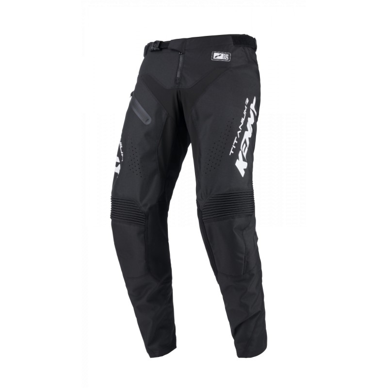 KENNY RACING SPODNIE CROSS/ENDURO MODEL TITANIUM BLACK KOLOR CZARNY/BIAŁY ROZMIAR 38
