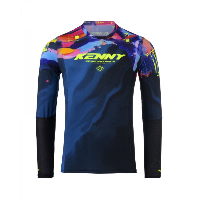KENNY RACING KOSZULKA CROSS/ENDURO MODEL PERFORMANCE BRUSH KOLOR NIEBIESKI/ŻÓŁTY/CZERWONY ROZMIAR XXL