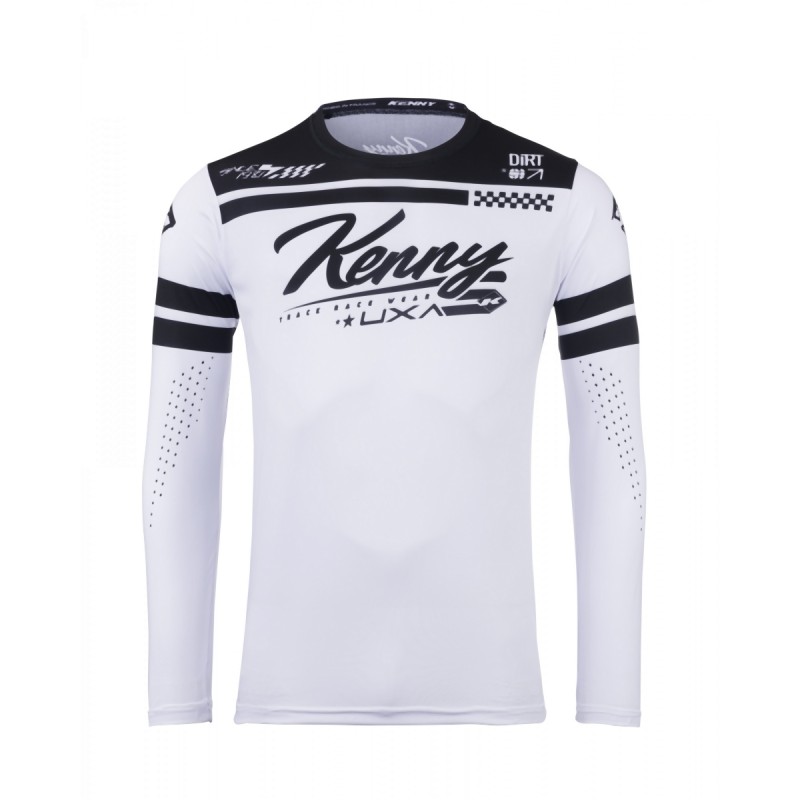 KENNY RACING KOSZULKA CROSS/ENDURO MODEL TRACK DIRT WHITE KOLOR BIAŁY/CZARNY ROZMIAR M