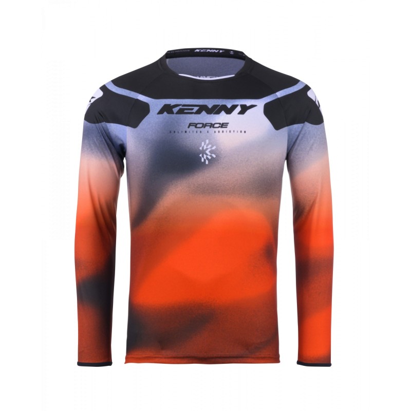 KENNY RACING KOSZULKA CROSS/ENDURO MODEL FORCE FOG ORANGE KOLOR POMARAŃCZOWY/CZARNY/SZARY ROZMIAR M