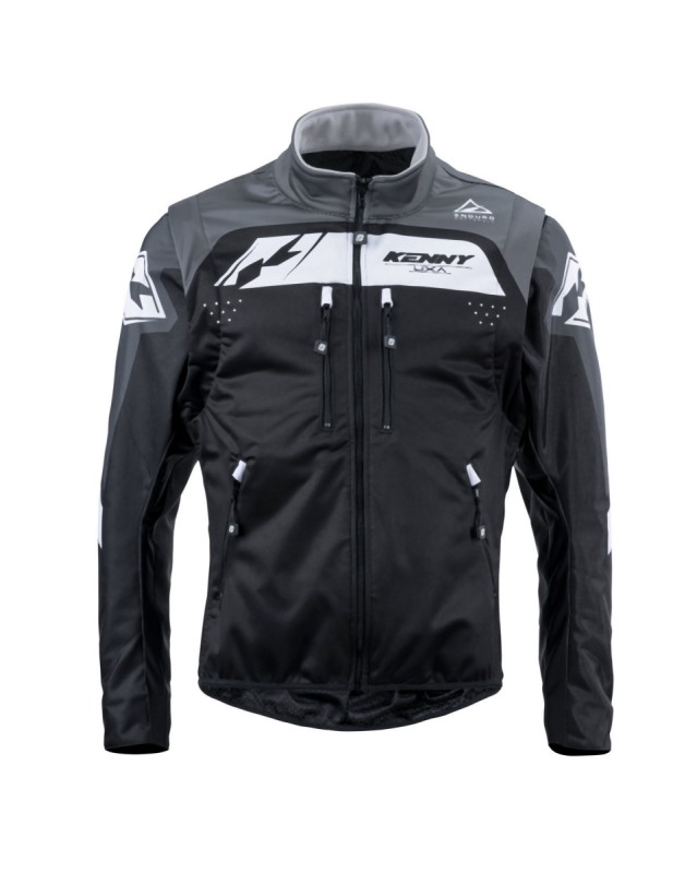 KENNY RACING KURTKA ADVENTURE/ENDURO MODEL SOFTSHELL GREY KOLOR CZARNY/SZARY/BIAŁY ROZMIAR XXXL