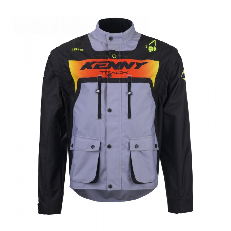KENNY RACING KURTKA ADVENTURE/ENDURO MODEL TRACK GREY/NEON YELLOW KOLOR CZARNY/SZARY/ŻÓŁTY FLUO ROZMIAR XXXL