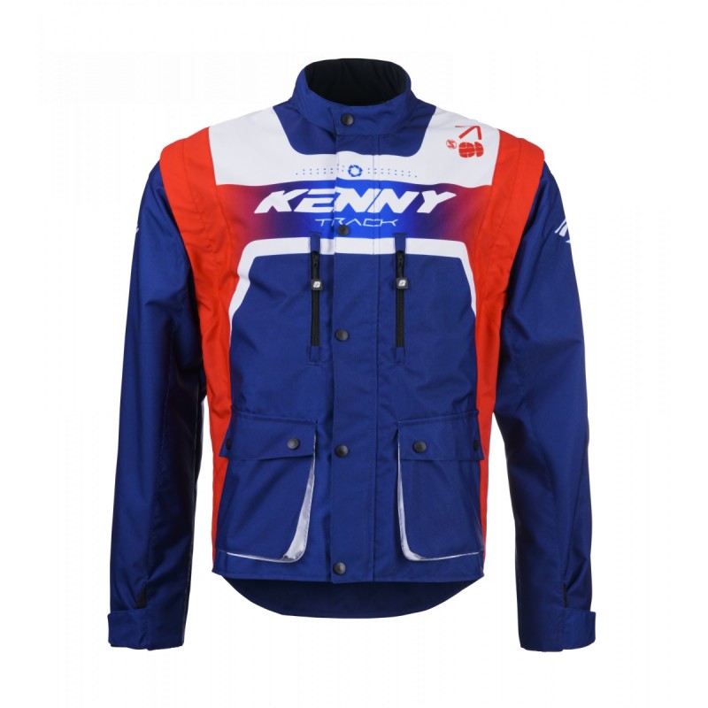 KENNY RACING KURTKA ADVENTURE/ENDURO MODEL TRACK PATRIOT KOLOR CZERWONY/NIEBIESKI/BIAŁY FLUO ROZMIAR XXL