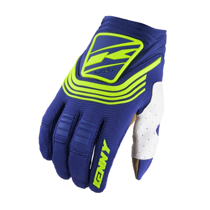 KENNY RACING RĘKAWICE CROSS/ENDURO MODEL TITANIUM NAVY KOLOR NIEBIESKI/ŻÓŁTY FLUO ROZMIAR M