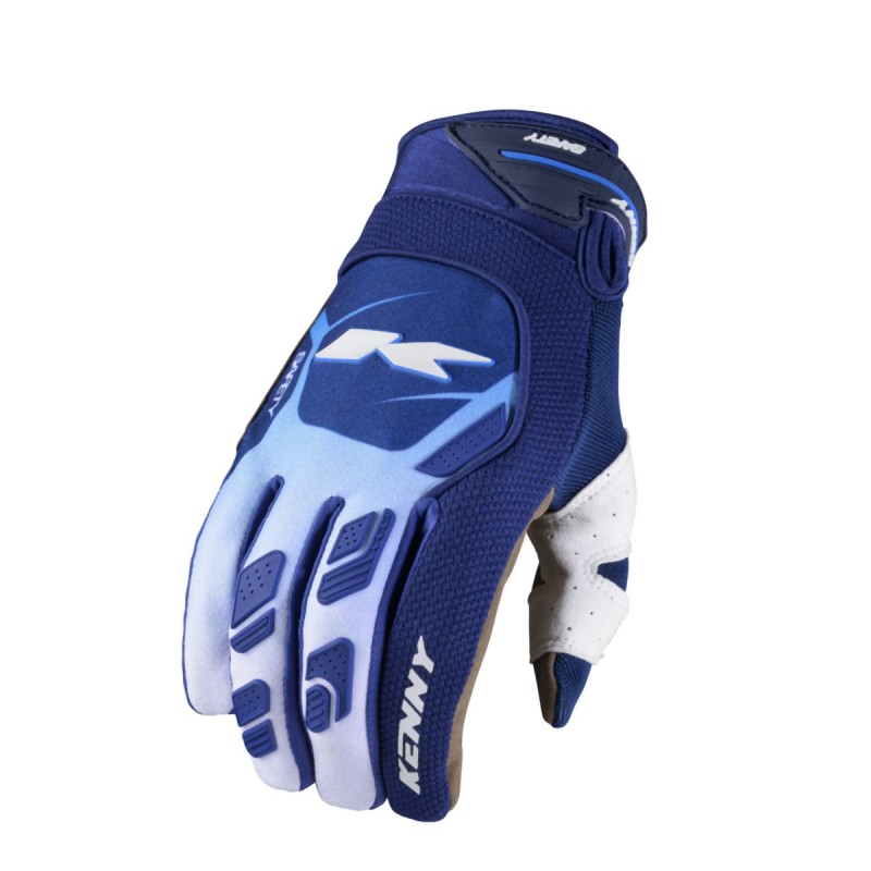 KENNY RACING RĘKAWICE CROSS/ENDURO MODEL SAFETY BLUE KOLOR NIEBIESKI/BIAŁY ROZMIAR S