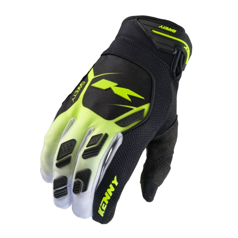 KENNY RACING RĘKAWICE CROSS/ENDURO MODEL SAFETY NEON YELLOW KOLOR CZARNY/ŻÓŁTY FLUO ROZMIAR M