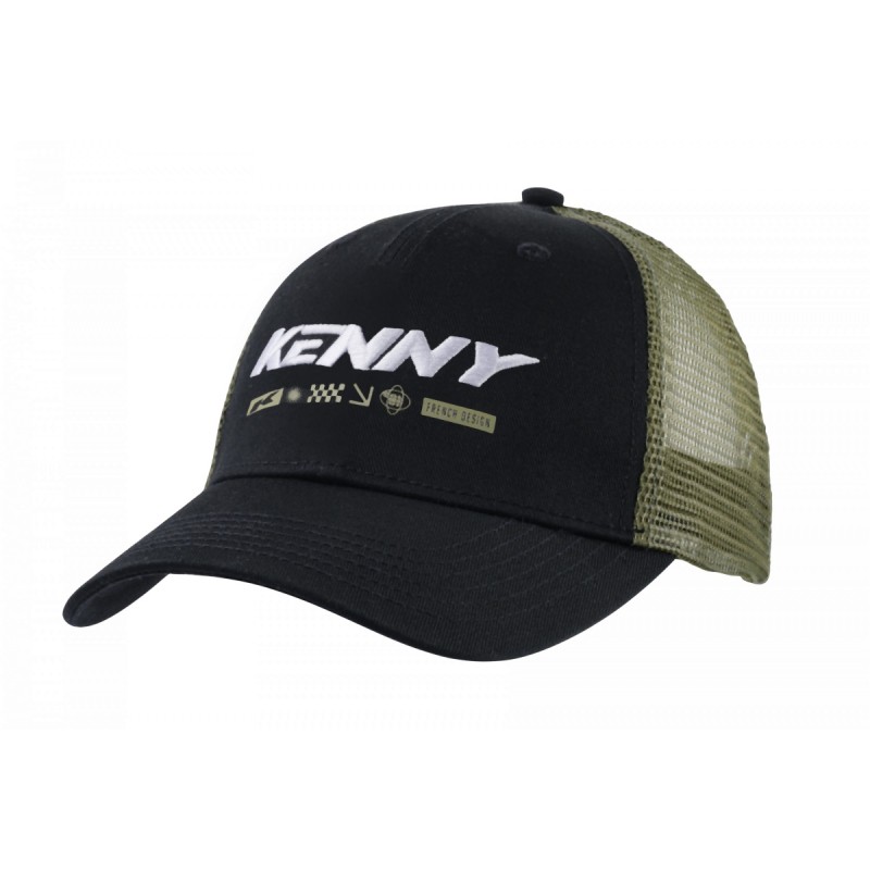 KENNY RACING CZAPKA Z DASZKIEM MODEL META KOLOR CZARNY/BIAŁY/ZIELONY
