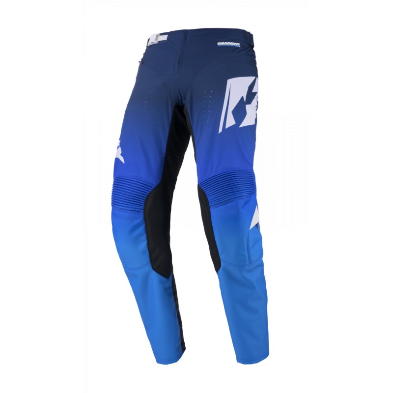 KENNY RACING SPODNIE CROSS/ENDURO MODEL PERFORMANCE GRADIENT BLUE KOLOR CZARNY/NIEBIESKI/BIAŁY ROZMIAR 36