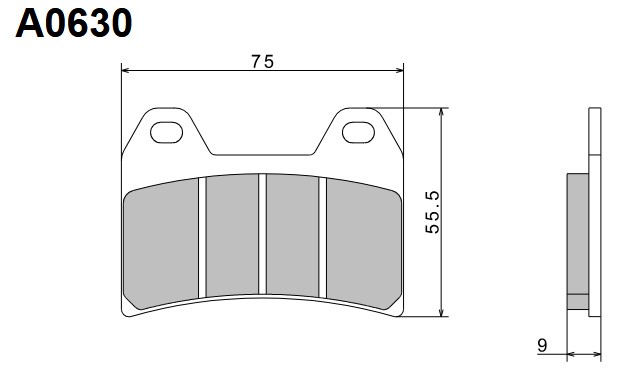 NISSIN 2024/10 KLOCKI HAMULCOWE KH244 PREMIUM SEMI-METALLIC (SPIEK METALICZNY) (ECE R90) (MADE IN JAPAN) (2P-270NS) (1)