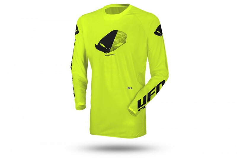 UFO 2024/09 KOSZULKA SLIM RADIAL CROSS KOLOR ŻÓŁTY FLUO ROZMIAR M - KOLEKCJA 2025