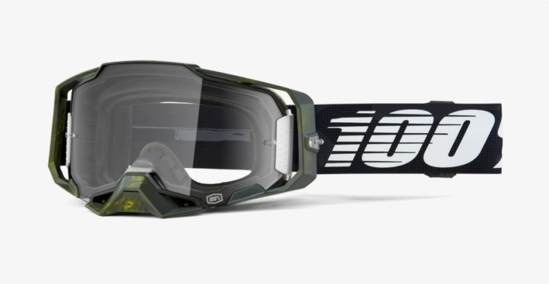 100 PROCENT GOGLE ARMEGA SOLEDAD - CLEAR LENS - KOLOR CZARNY/ZIELONY SZYBKA PRZEŹROCZYSTA (1)