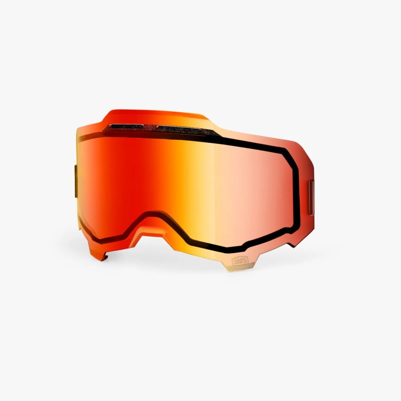 100 PROCENT ARMEGA / ARMATIC REPLACEMENT DUAL PANE VENTED MIRROR RED LENS - SZYBA/SZYBKA/SZYBKA PODWÓJNA WENTYLOWANA DO GOGLI ARMEGA / ARMATIC KOLOR CZERWONE LUSTRO