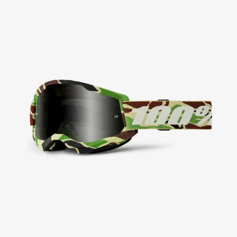 100 PROCENT GOGLE STRATA 2 SAND WAR CAMO - SMOKE LENS - KOLOR ZIELONY/BRĄZOWY SZYBKA PRZYCIEMNIANA