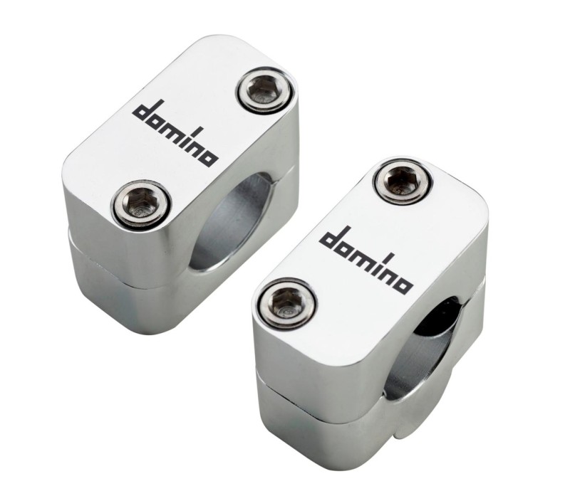 DOMINO MOCOWANIE/REDUKCJA/PODWYŻKI KIEROWNICY Z 22MM NA 28MM, WYSOKOŚĆ 20MM KOLOR SREBRNY