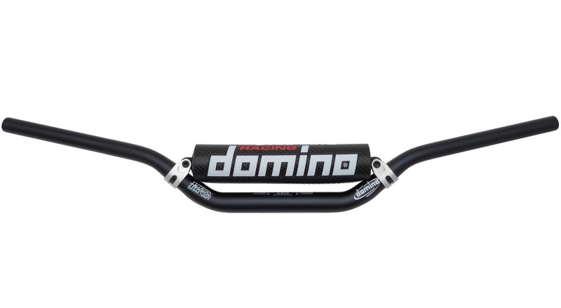 DOMINO KIEROWNICA ALUMINIOWA (ERGAL 7075) FATBAR 28MM WYSOKA (997) Z POPRZECZKĄ KOLOR CZARNY