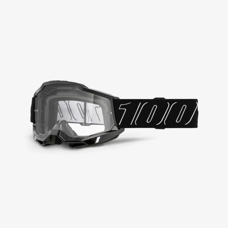 100 PROCENT GOGLE ACCURI 2 BLACKLINE - CLEAR LENS - KOLOR CZARNY/BIAŁY SZYBKA PRZEŹROCZYSTA