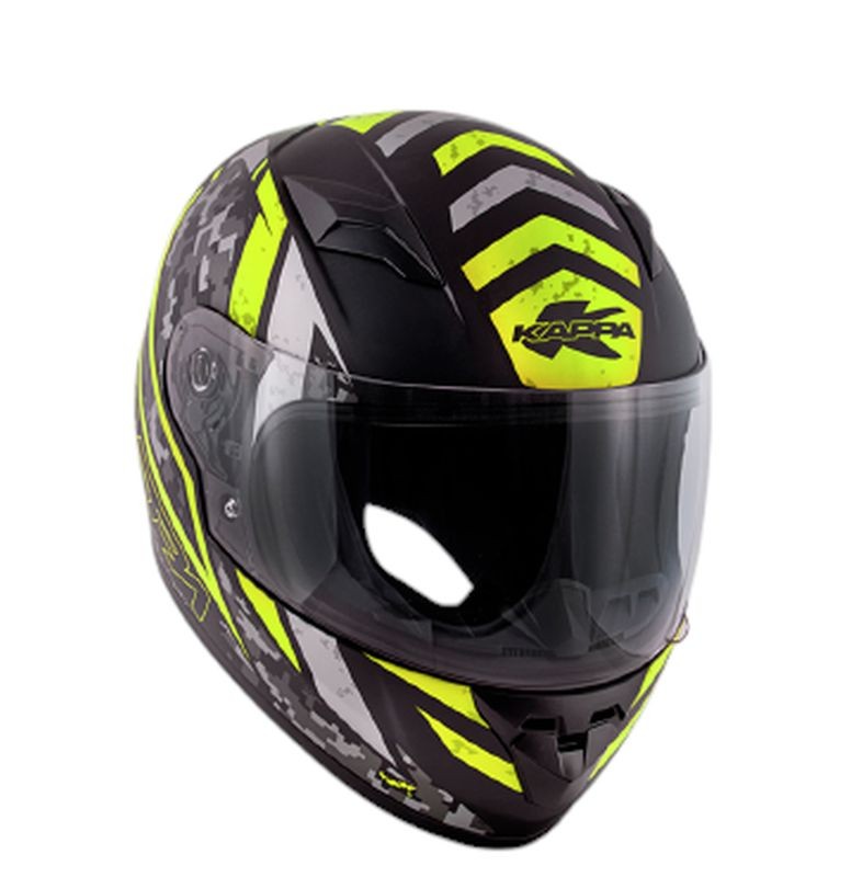 KAPPA 2024/12 KASK KJ04 EVO PROX JUNIOR INTEGRALNY FULLFACE KOLOR / CZARNY / ŻÓŁTY FLUO MATT ROZMIAR 52 / L (HOMOLOGACJA ECE 22R06)