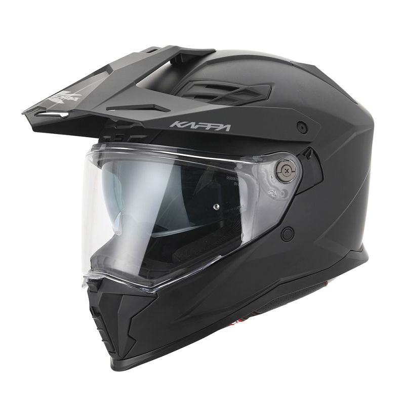 KAPPA 2024/12 KASK KV33 SOLID ENDURO DUAL OFF ROAD Z SZYBĄ I BLENDĄ KOLOR CZARNY MATT ROZMIAR 60 / L (HOMOLOGACJA ECE 22R06)