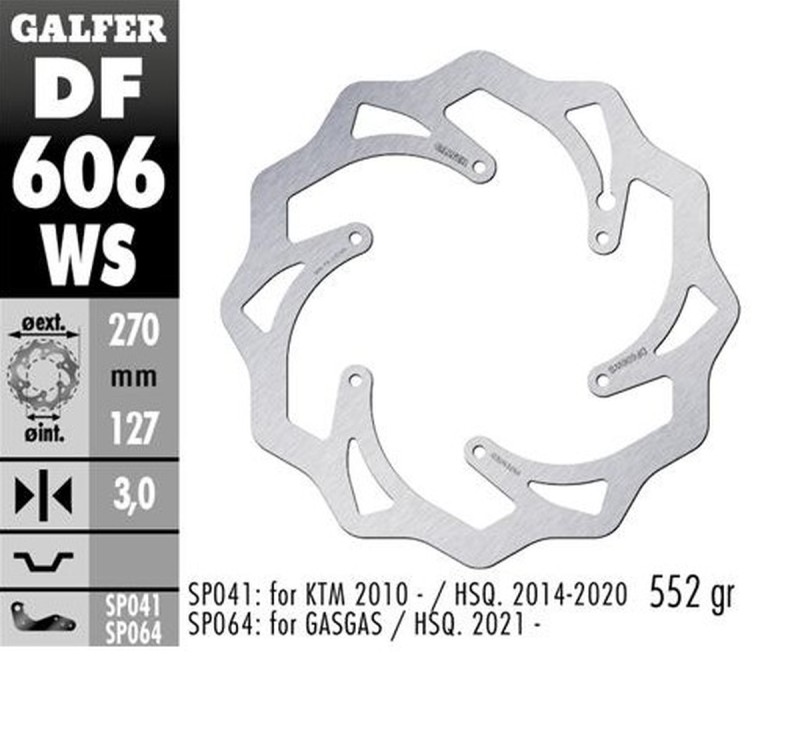 GALFER TARCZA HAMULCOWA PRZÓD KTM SX/EX, HUSABERG,HUSQVARNA,GAS GAS WAVE (270X127X3MM) (1)