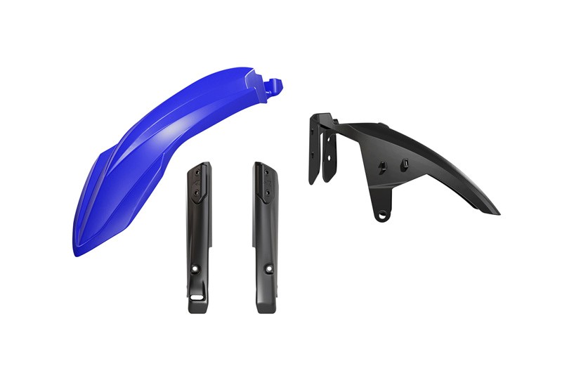 RACETECH (RTECH) 2024/12 KOMPLETNY BŁOTNIK PRZÓD Z OSŁONAMI TELESKOPÓW ( AMORTYZATORÓW ) YAMAHA T7 TENERE 700 '19-'24 KOLOR NIEBIESKI / CZARNY