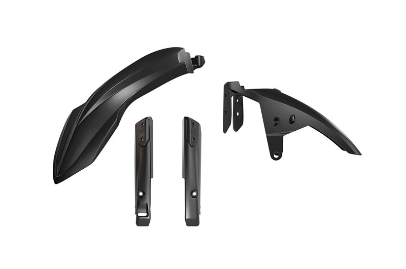 RACETECH (RTECH) 2024/12 KOMPLETNY BŁOTNIK PRZÓD Z OSŁONAMI TELESKOPÓW ( AMORTYZATORÓW ) YAMAHA T7 TENERE 700 '19-'24 KOLOR CZARNY