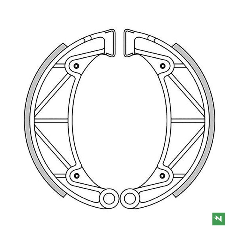 NEWFREN SZCZĘKI HAMULCOWE YAMAHA SR 250 '87-'94 (150X25MM) (1)