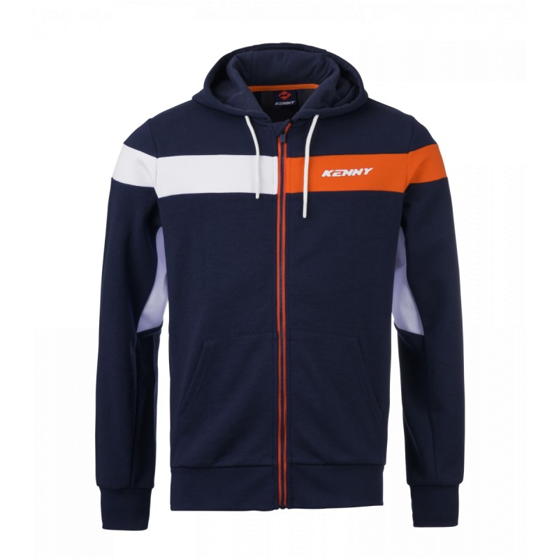 KENNY RACING BLUZA Z KAPTUREM MODEL RACING KOLOR NIEBIESKI/POMARAŃCZOWY/BIAŁY ROZMIAR S