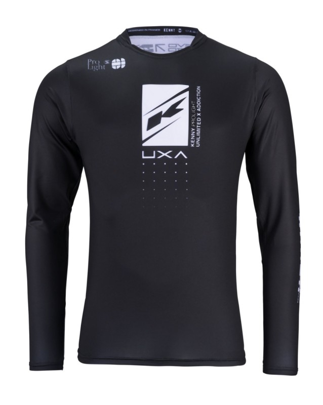 KENNY RACING KOSZULKA ROWEROWA MTB KID/JUNIOR/DZIECIĘCA PROLIGHT SOLID BLACK KOLOR CZARNY ROZMIAR XS (1)