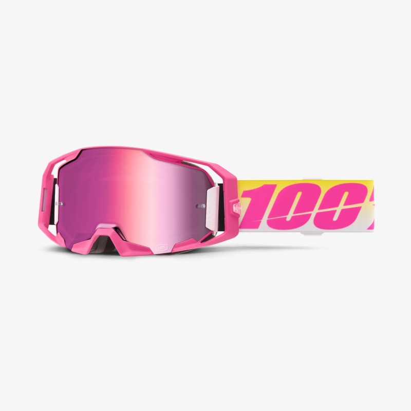 100 PROCENT GOGLE ARMATIC SELLARS - MIRROR PINK LENS - KOLOR RÓŻOWY/ŻÓŁTY/BIAŁY SZYBA RÓŻOWE LUSTRO