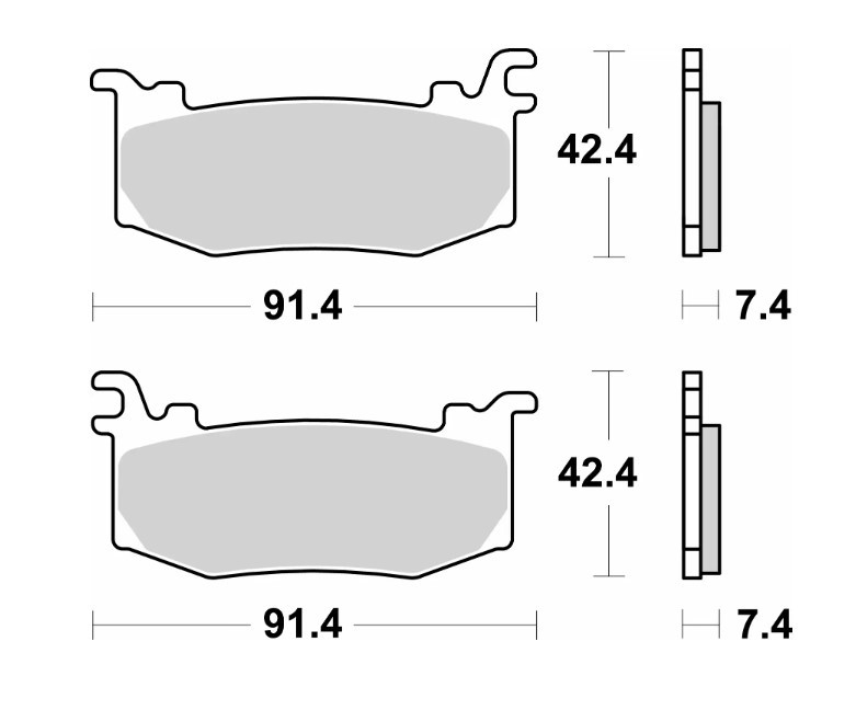 SBS KLOCKI HAMULCOWE KH STREET PERFORMANCE (EXCEL) SINTER KOLOR ZŁOTY PRZÓD APRILIA RSV4 FACTORY '25-, DUCATI PANIGALE V4/V4S '25-, , KTM RC-R 990 '25-, SUPERDUKE 1390 '25-