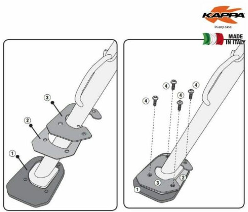 KAPPA POSZERZENIE STOPKI BOCZNEJ BMW F 650 GS / F 800 GS (08-17), F 800 GS Adventure (13-18)
