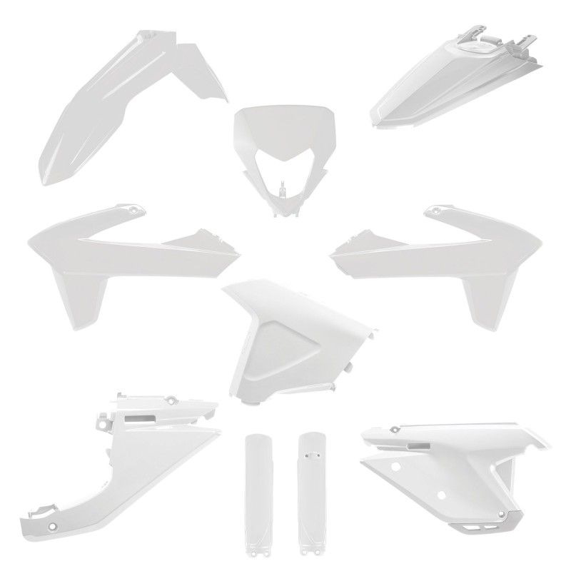 POLISPORT KOMPLET PLASTIKÓW (FULL KIT) SHERCO SE/SEF '25-'26 W ZESTAWIE OSŁONA LAMPY (8681100002) I OSŁONY AMORTYZATORÓW (8352900002) KOLOR BIAŁY